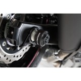 Roulettes de protection pour bras oscillant. Noir. Suzuki GSX-S750